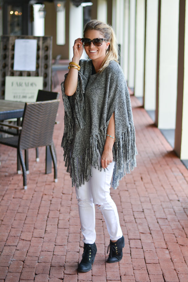 Fringed Poncho | Lipstick Heels and a Baby