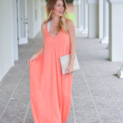 Coral Maxi Dress