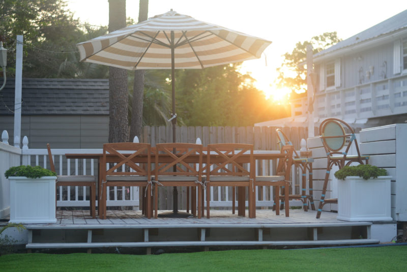 Back Yard Wooden Table