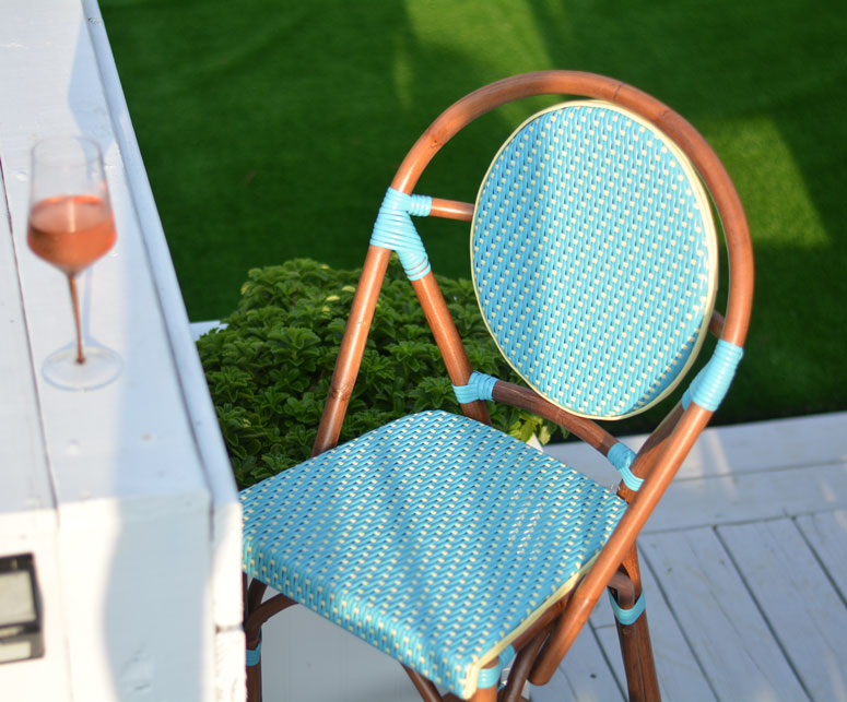 Teal bistro chair