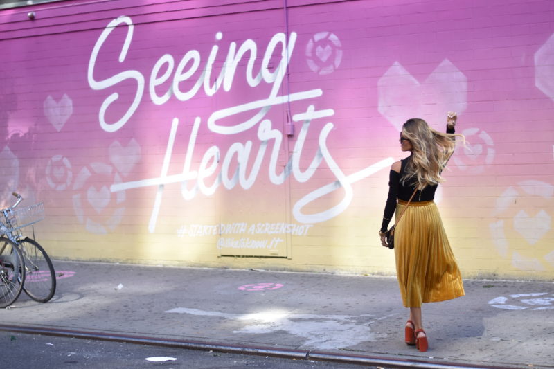 Mustard Velvet Pleated Skirt