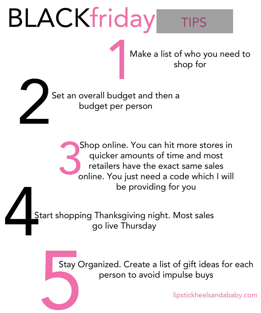 5 Tips to Conquering Black Friday | Lipstick Heels and a Baby